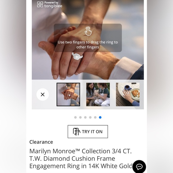 Marilyn Monroe Zales Collection 3/4 CT ring. - Picture 6 of 9